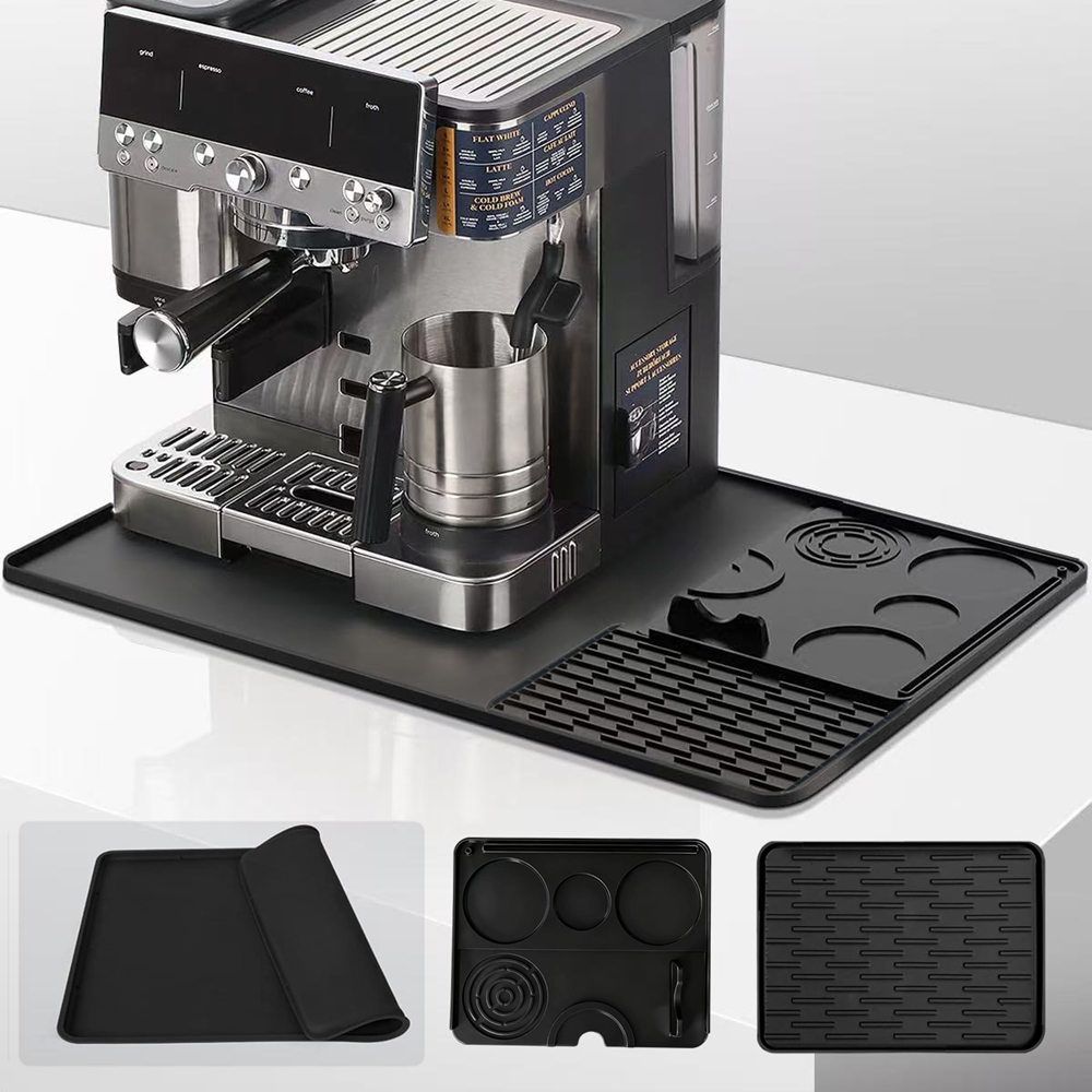 Coffee Equipment Tray - Silicone Coffee Maker Mat 3 in