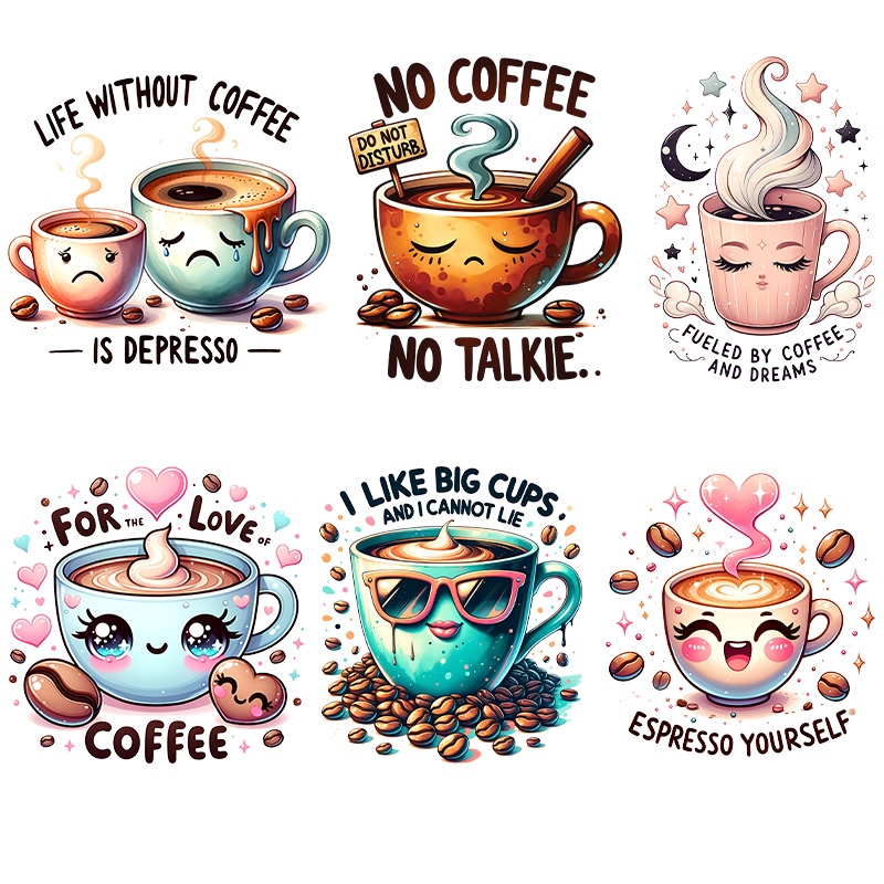 Coffee Equipment Bag - New Coffee Cute Patter Iron-On DTF