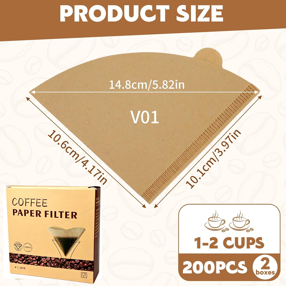 Coffee Filters 200 Count Cone  - Coffee Equipment Espresso recension och pris