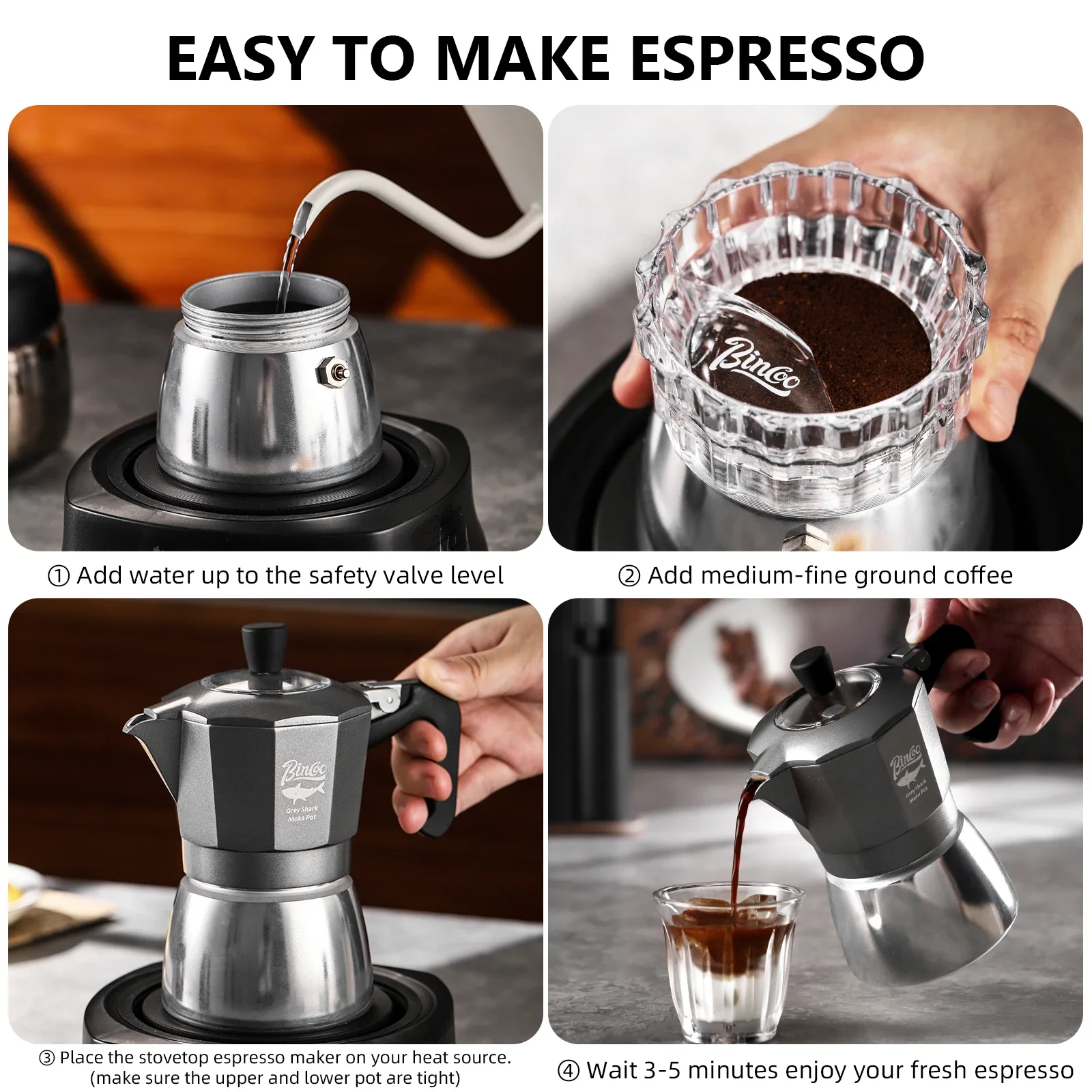 Bincoo 2 Cups Double Valve Mok - Coffee Equipment Espresso recension och pris