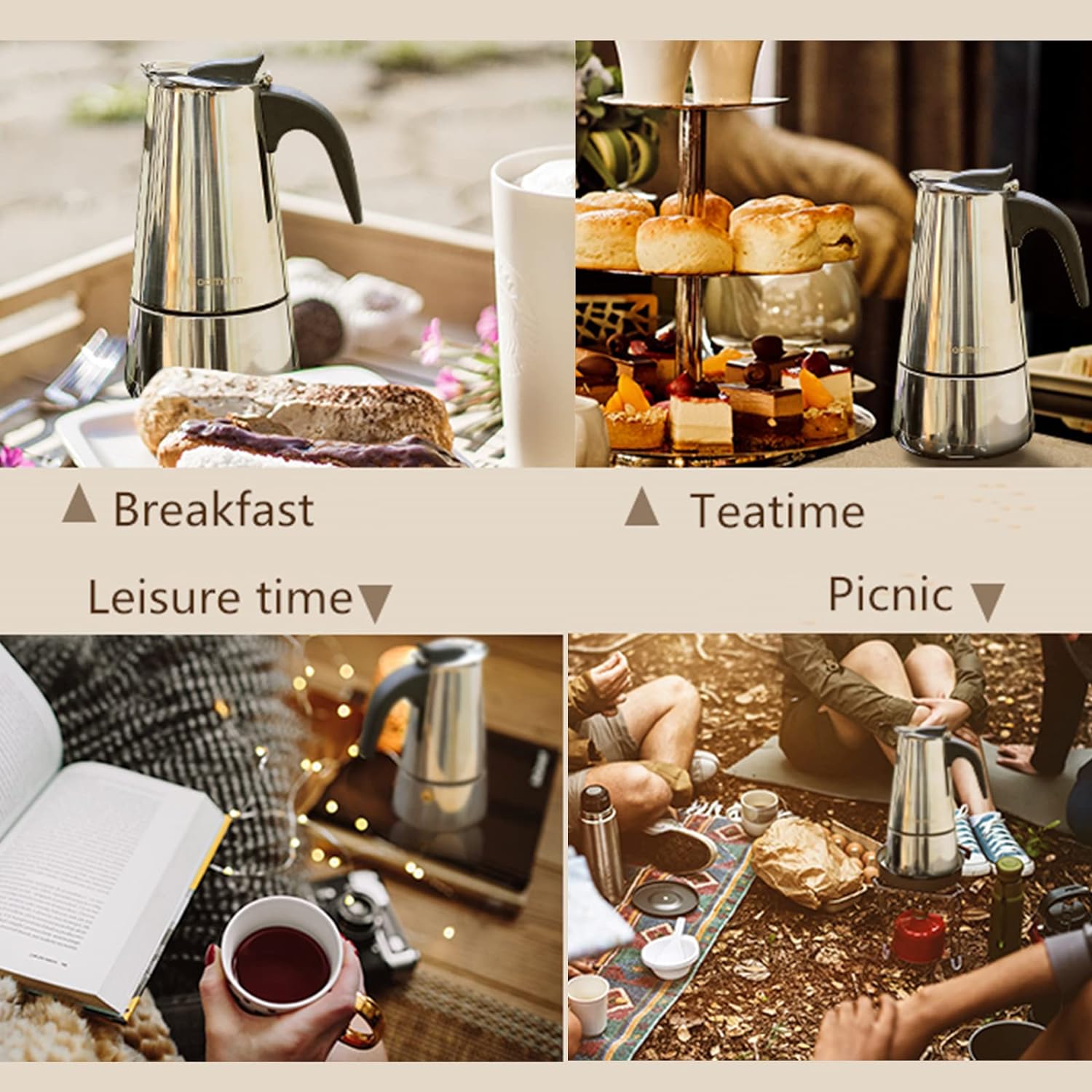 4/6/9 Cups Moka Pot Caffe Mach - Coffee Equipment Espresso recension och pris