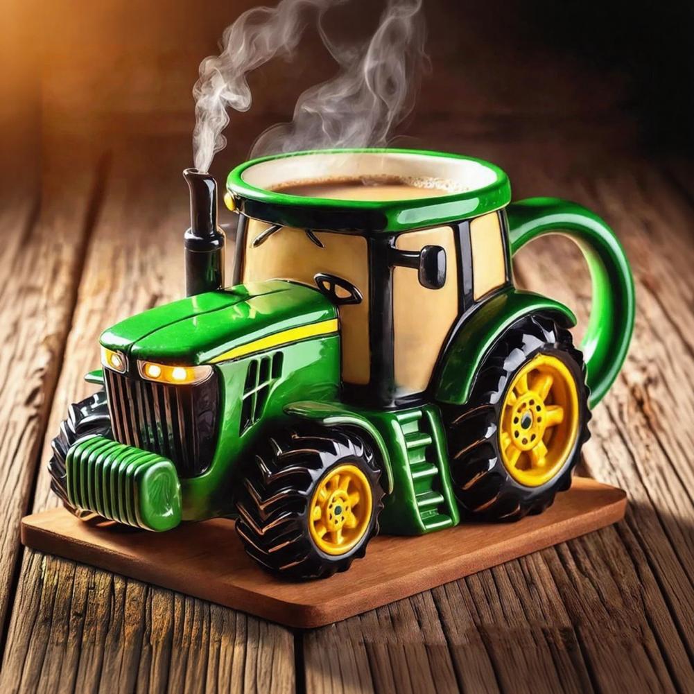 Handcrafted Tractor Coffee Mug - Vintage Coffee Equipment recension och pris