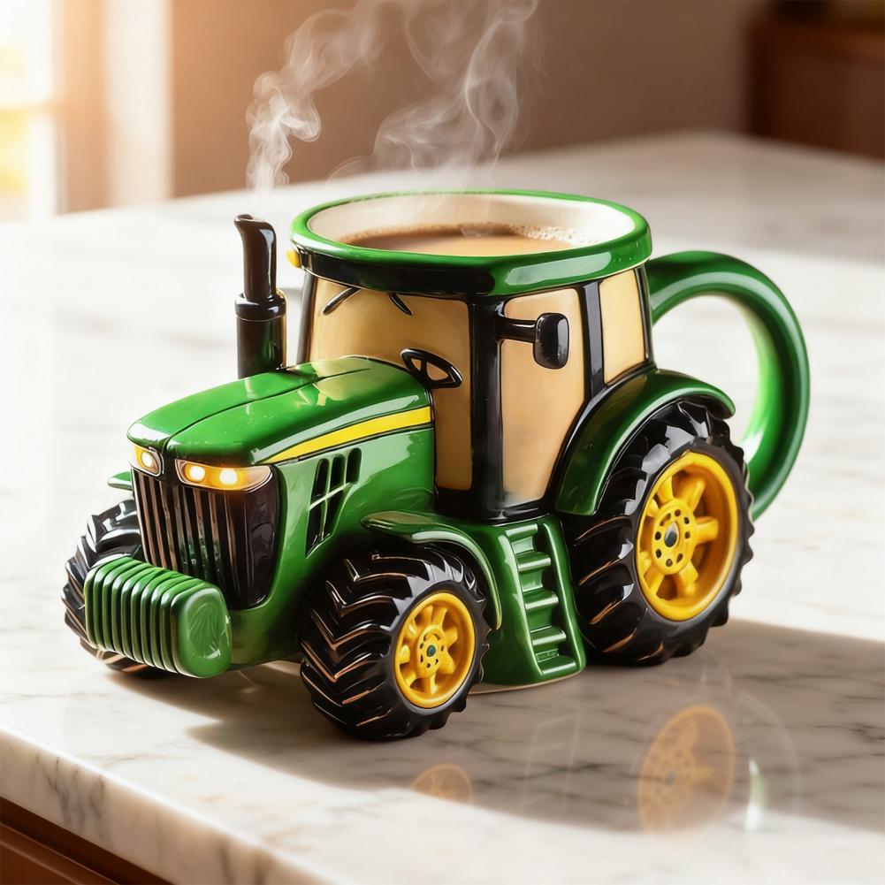 Handcrafted Tractor Coffee Mug - Vintage Coffee Equipment recension och pris
