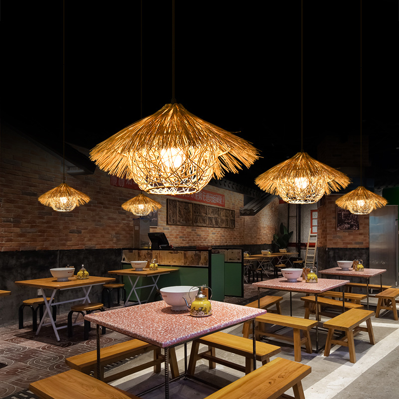Creative Rattan Woven Chandeli - Vintage Coffee Equipment recension och pris